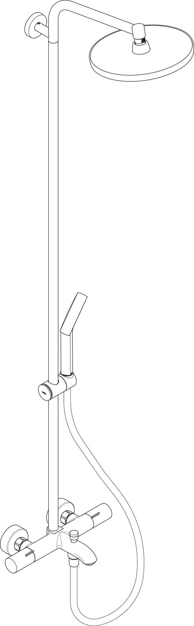 HANSGROHE Activera S Showerpipe 240 mit Wannenthermostat Ecostat Fine – Chrom