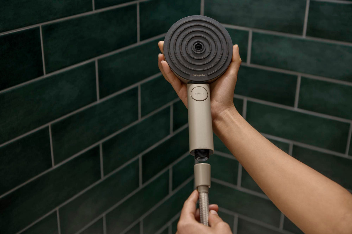 AXOR Pulsify Planet Edition 105 Handbrause mit 3 Strahlarten und Select-Taste