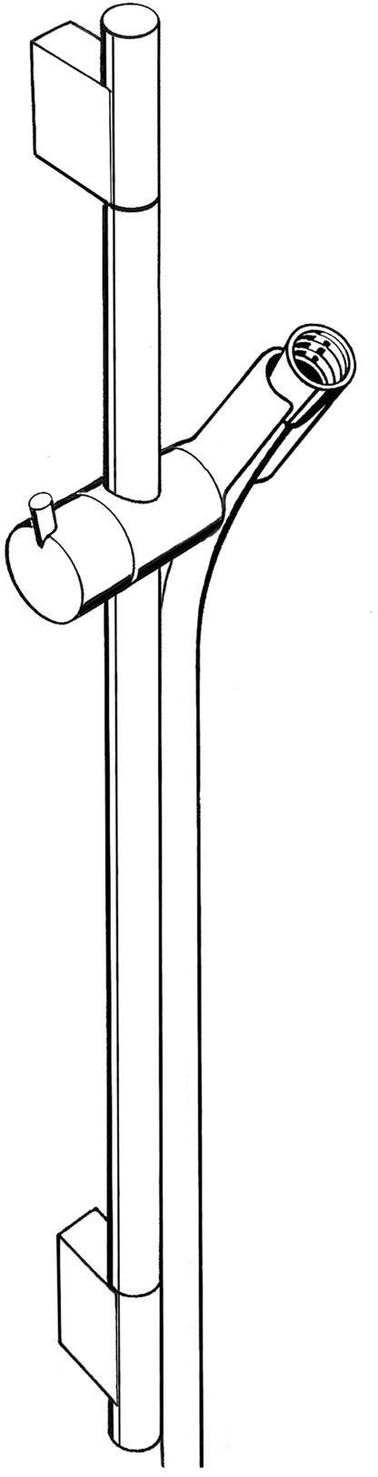 HANSGROHE Unica'S Puro Brausestange 900 mm mit Brauseschlauch 1600 mm Chrom