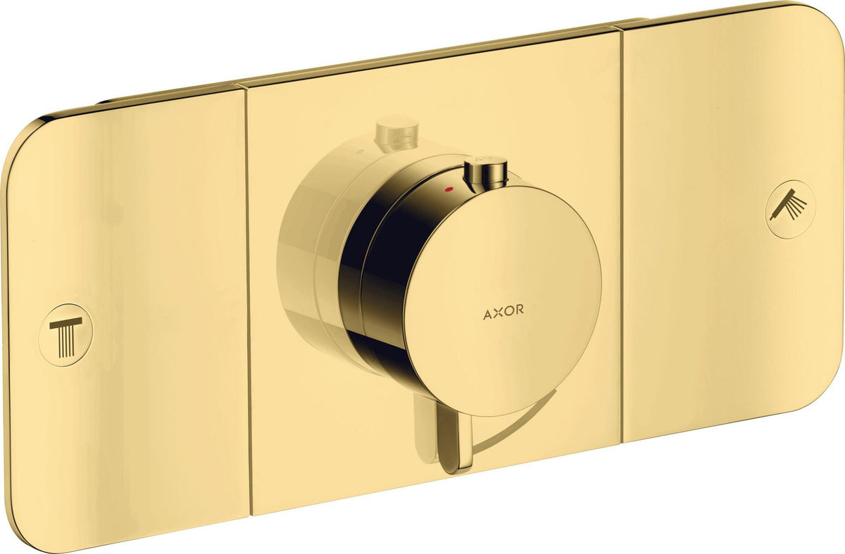 AXOR One Thermostatmodul für 2 Verbraucher mit Select-Tasten und Eco-Funktion – Chrom