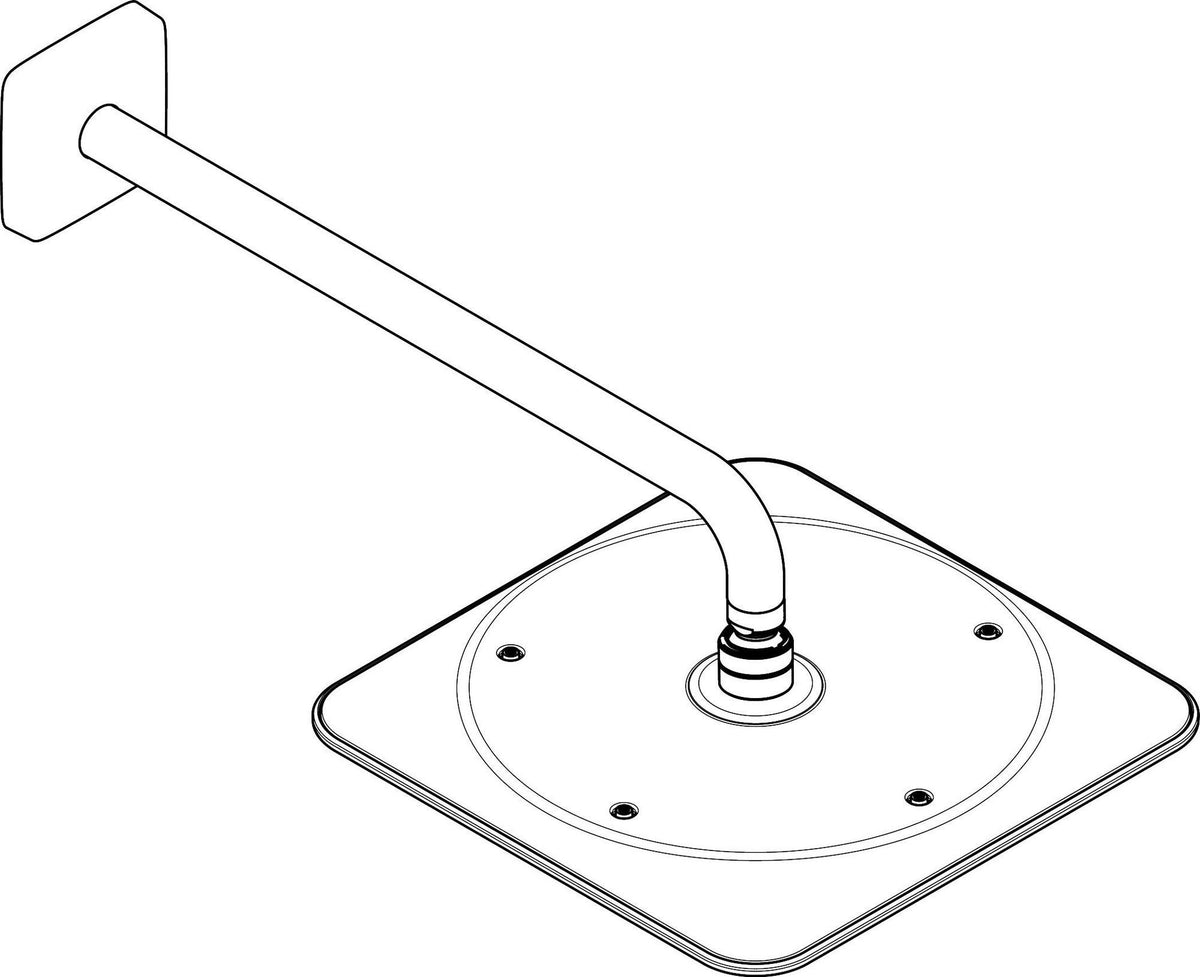 AXOR Citterio C Kopfbrause 270x270 mm mit Brausearm – PowderRain Strahlart, Chrom