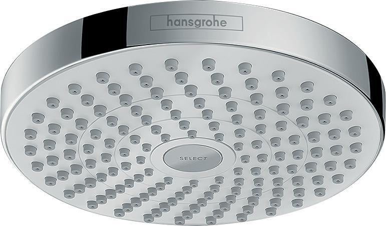 HANSGROHE Kopfbrause Croma Select S 180 2jet DN 15 chrom – 2 Strahlarten, Select-Umstellung