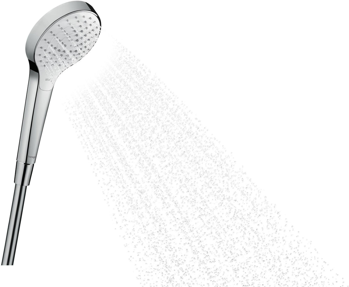 HANSGROHE HG Handbrause CROMA SELECT S VARIO DN 15 weiß/chrom – 3 Strahlarten, Select-Taste & QuickClean
