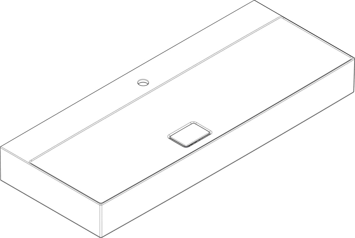 HANSGROHE Aufsatzwaschtisch Xevolos E 1200x480mm weiß geschliffen mit Hahnloch SmartClean