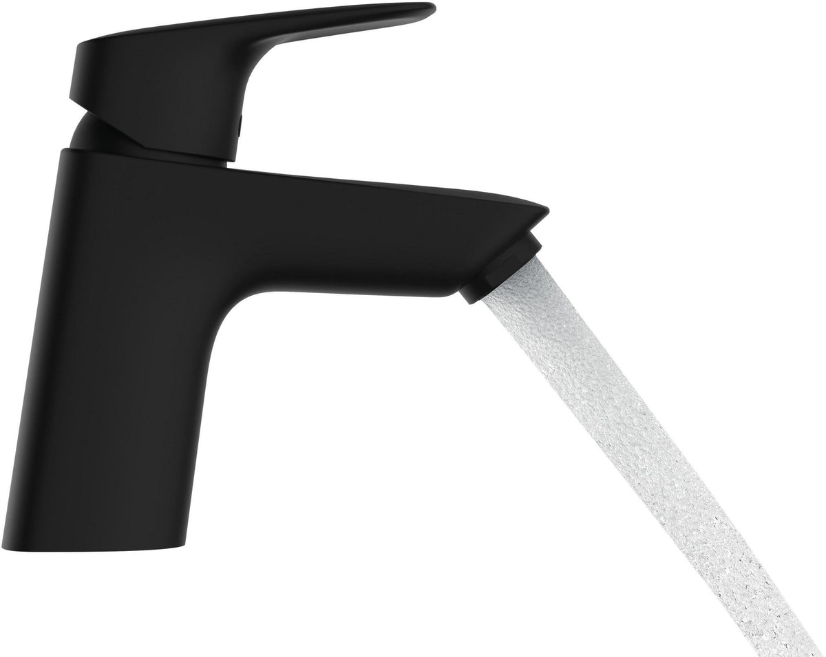 Hansgrohe HG Einhebel-Waschtischmischer 70 LOGIS DN 15 mattschwarz mit Ablaufgarnitur