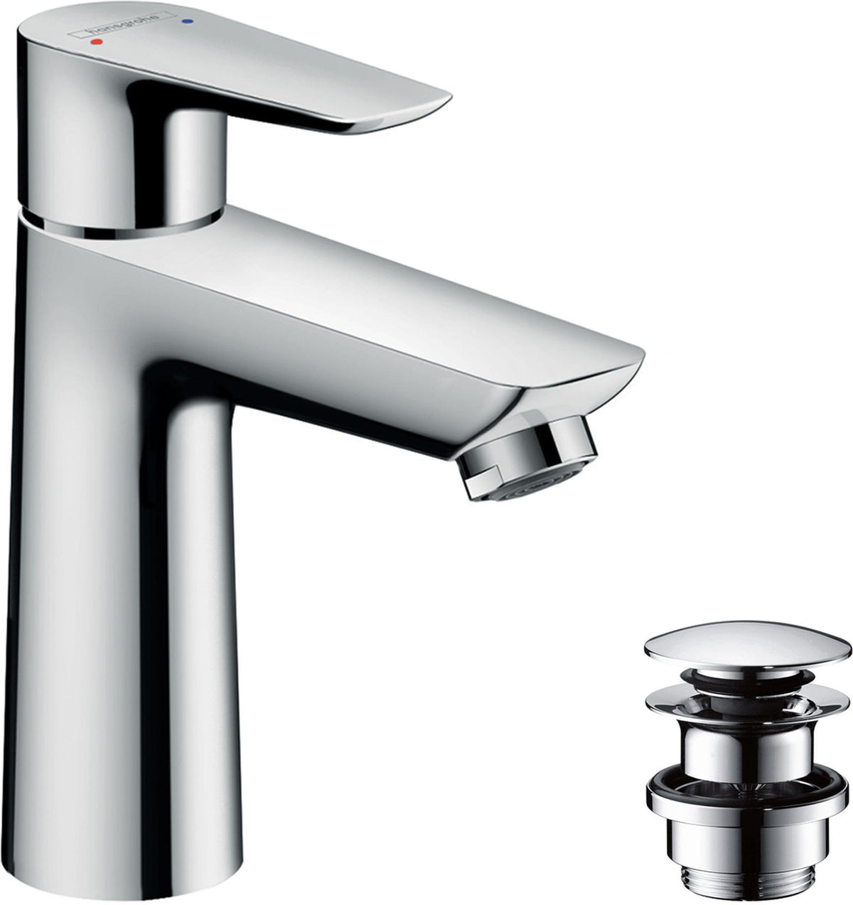HANSGROHE Talis E Einhebel-Waschtischmischer 110 mit Ablaufgarnitur, chrom – ComfortZone, 5 l/min