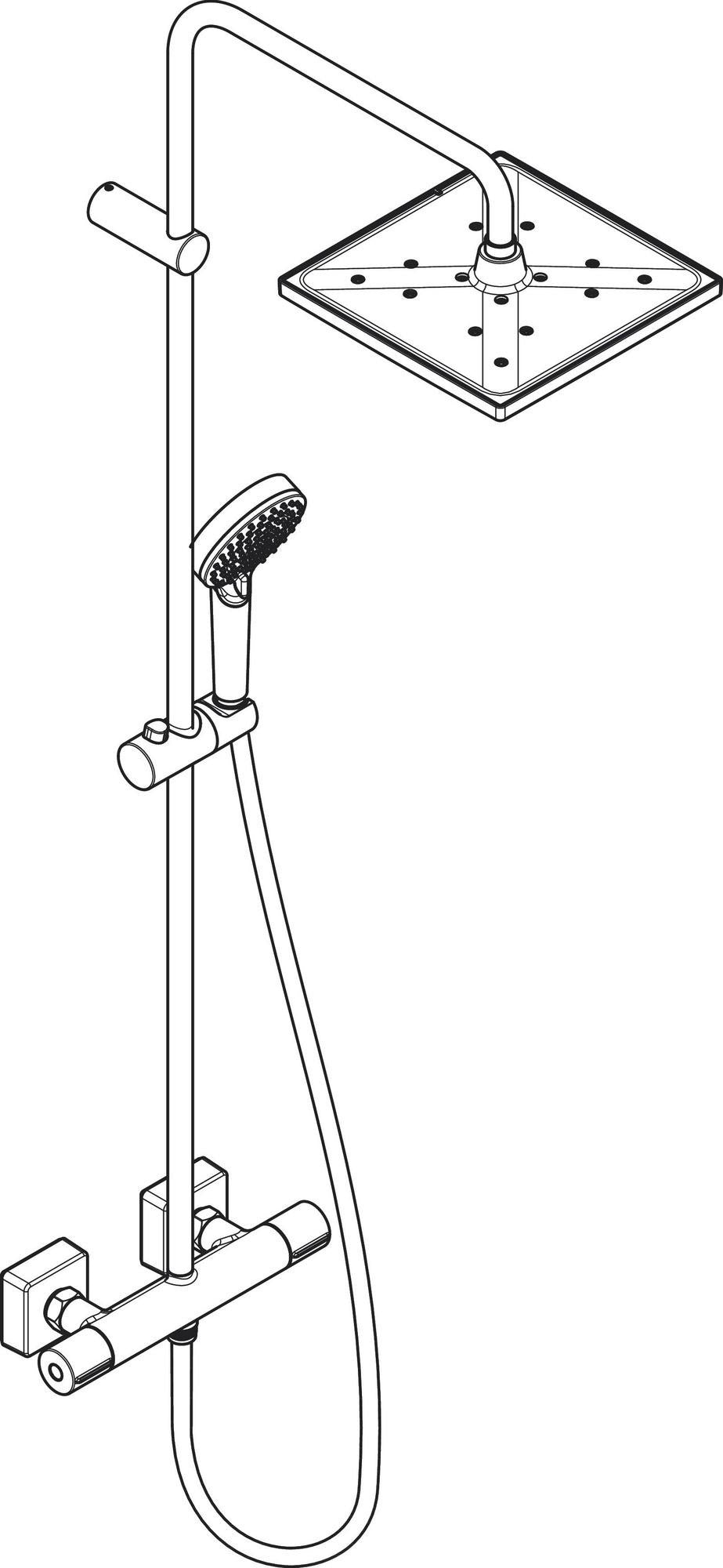 HANSGROHE Showerpipe Vernis Shape 240 1 Jet EcoSm mit Thermostat mattschwarz