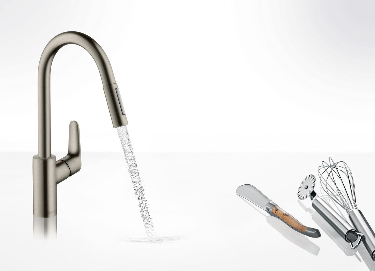 HANSGROHE Focus M41 Einhebel-Küchenmischer 240 mit Ausziehbrause, Chrom
