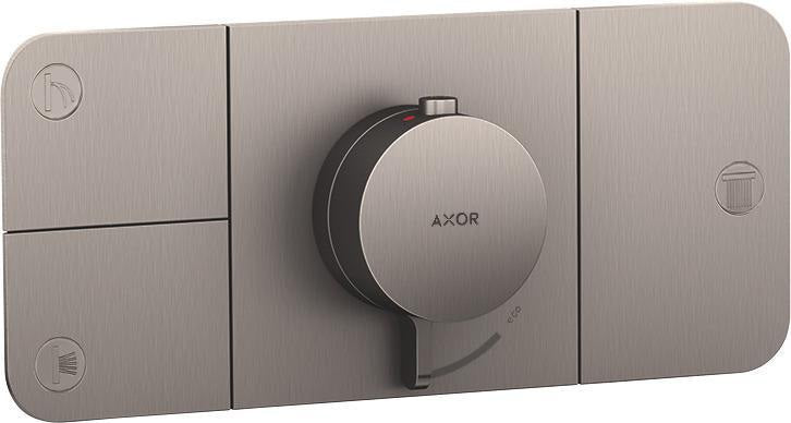 AXOR One Thermostatmodul für 3 Verbraucher – Chrom, Select-Tasten, Eco-Funktion