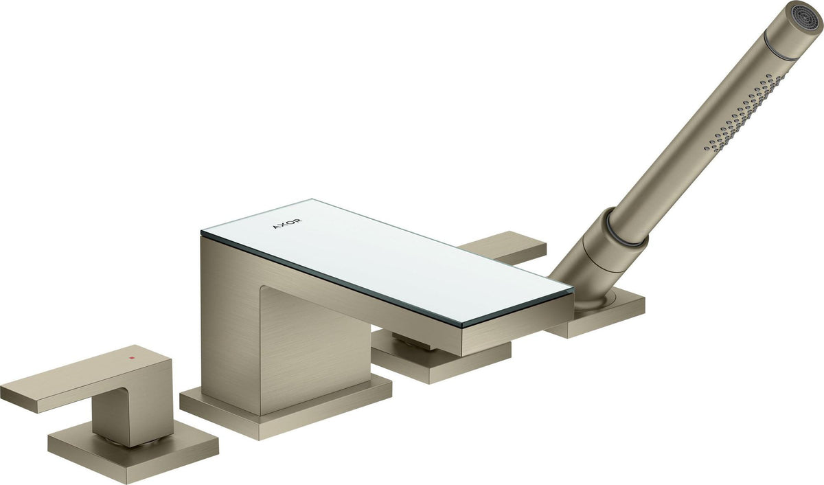 AXOR MYEDITION 4-Loch-Wannenrandarmatur ohne Platte – polished gold optic, thermostatisch