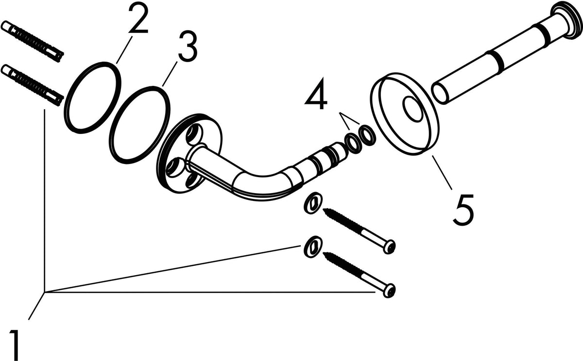 AXOR Universal Circular Toilettenpapierhalter Chrom – Wandmontage horizontal oder vertikal, verdeckte Befestigung