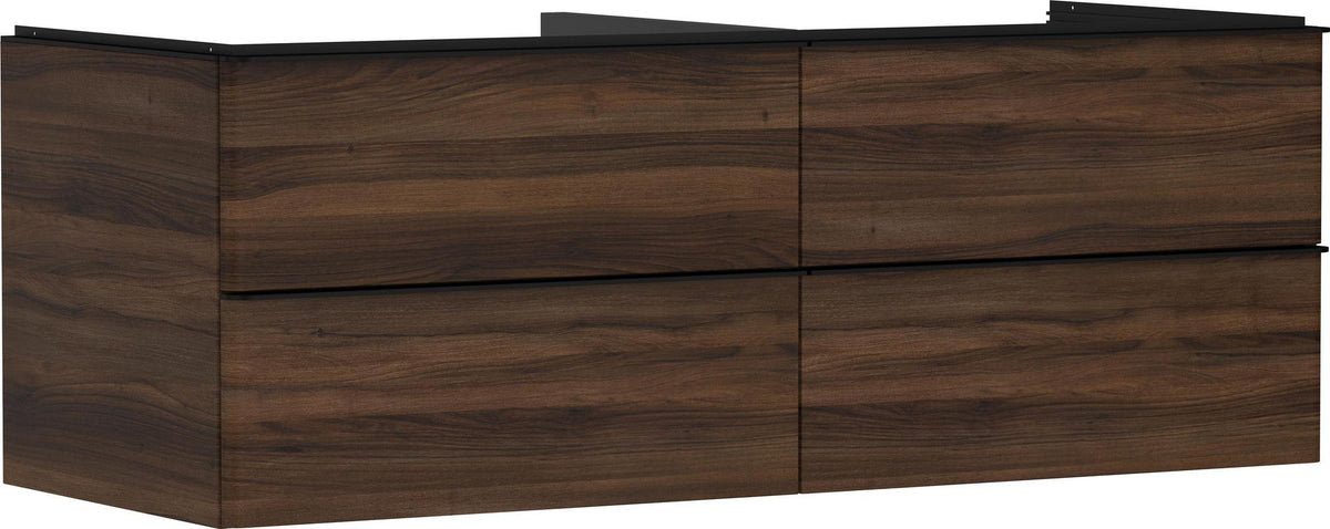 HANSGROHE Xelu Q Waschtischunterschrank 1360 mm weiß hochglanz, 4 Schubkästen, Griffleiste chrom