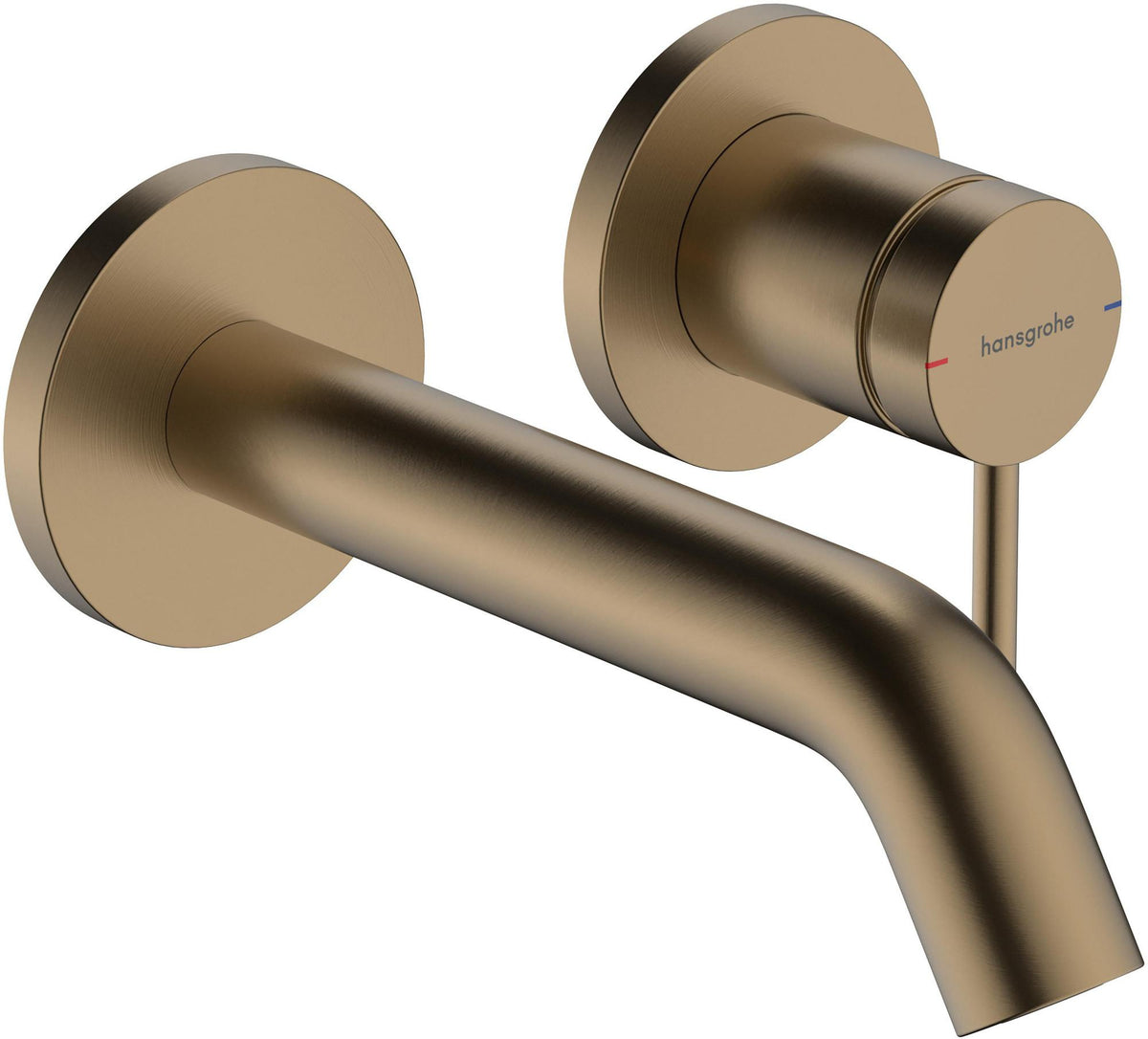 HANSGROHE Tecturis S Einhebel-Waschtischmischer Unterputz für Wandmontage mit 165 mm Ausladung, Chrom