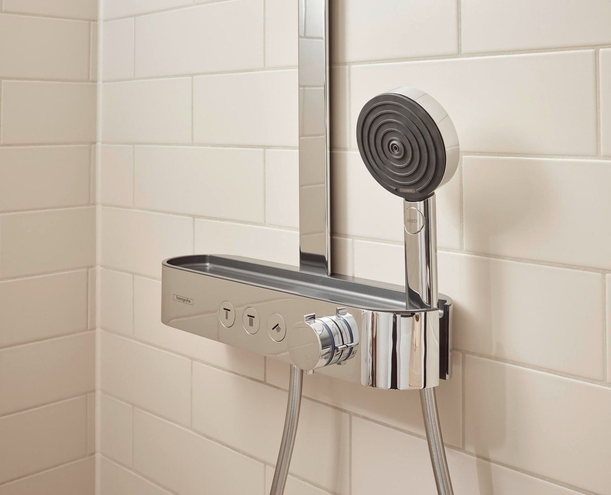 HANSGROHE Showerpipe Pulsify 260 2jet mit Brausethermostat – Chrom, PowderRain & CoolContact