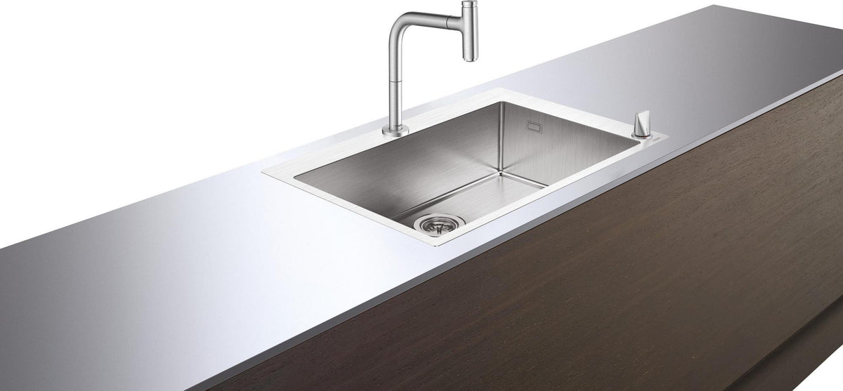 HANSGROHE HG Spülencombi SELECT 660 C71-F660-08 chrom – Einbauspüle mit Einhebel-Küchenmischer und sBox