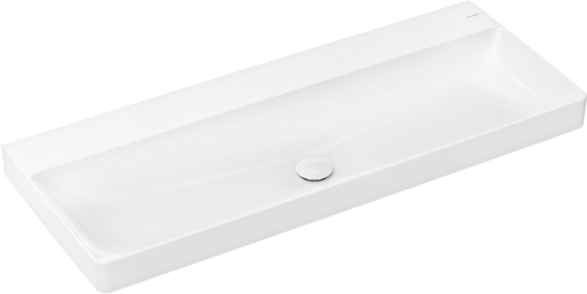 HANSGROHE Xelu Q Aufsatzwaschtisch 1200x480mm weiß SmartClean 2 Hahnlöcher