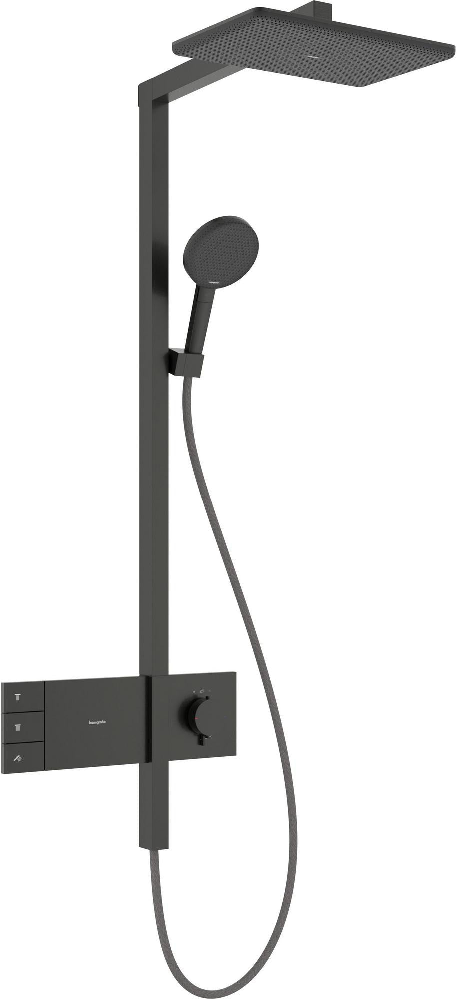 HANSGROHE Raindance Alive Q 210/340 2jet Duschsystem mit Thermostat – Schwarz