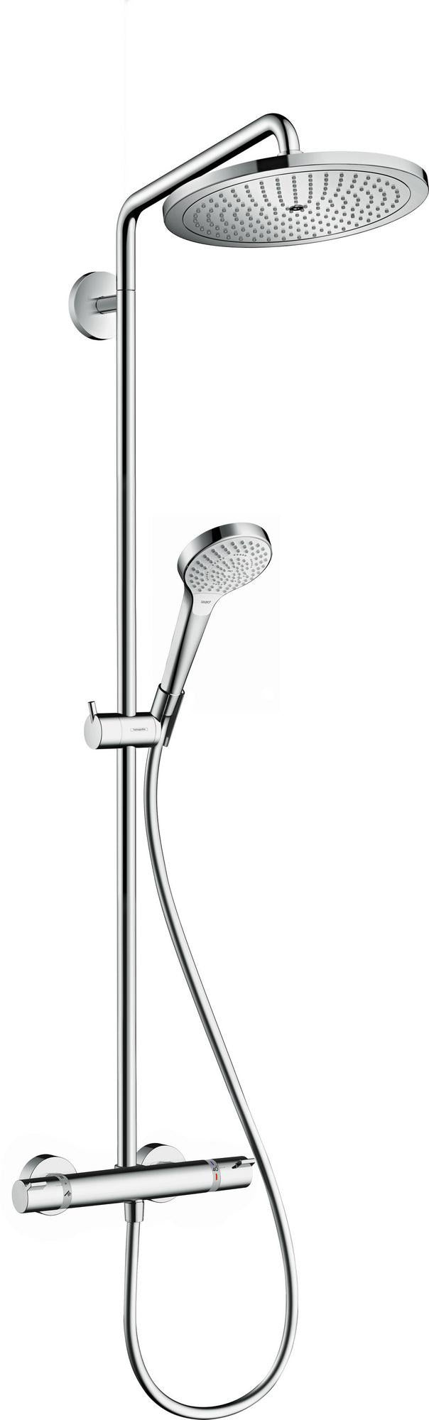 HANSGROHE Showerpipe Croma Select 280 Air mit Thermostat – Chrom, 1 Strahl, 280 mm Kopfbrause