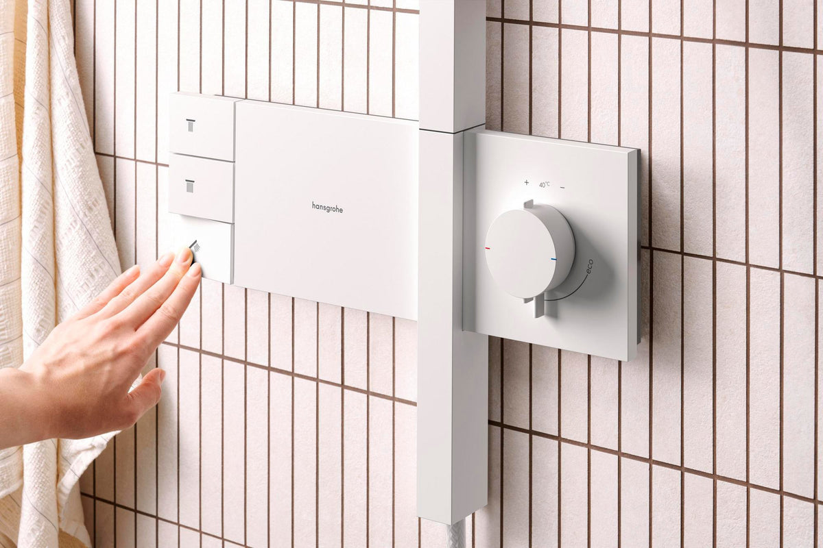 HANSGROHE Raindance Alive Q 210/340 2jet Duschsystem mit Thermostat – Schwarz