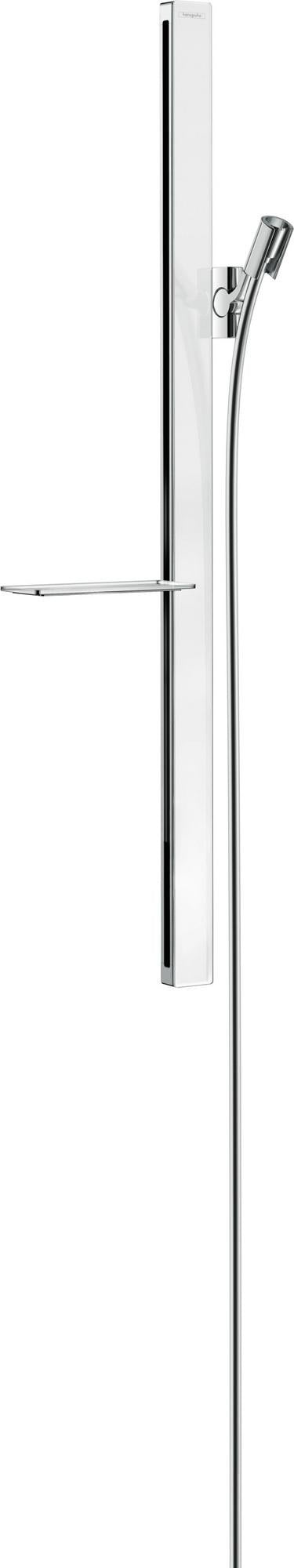HANSGROHE RAINDANCE Unica E Brausestange 90 cm Chrom mit Handbrausehalterung und Ablage