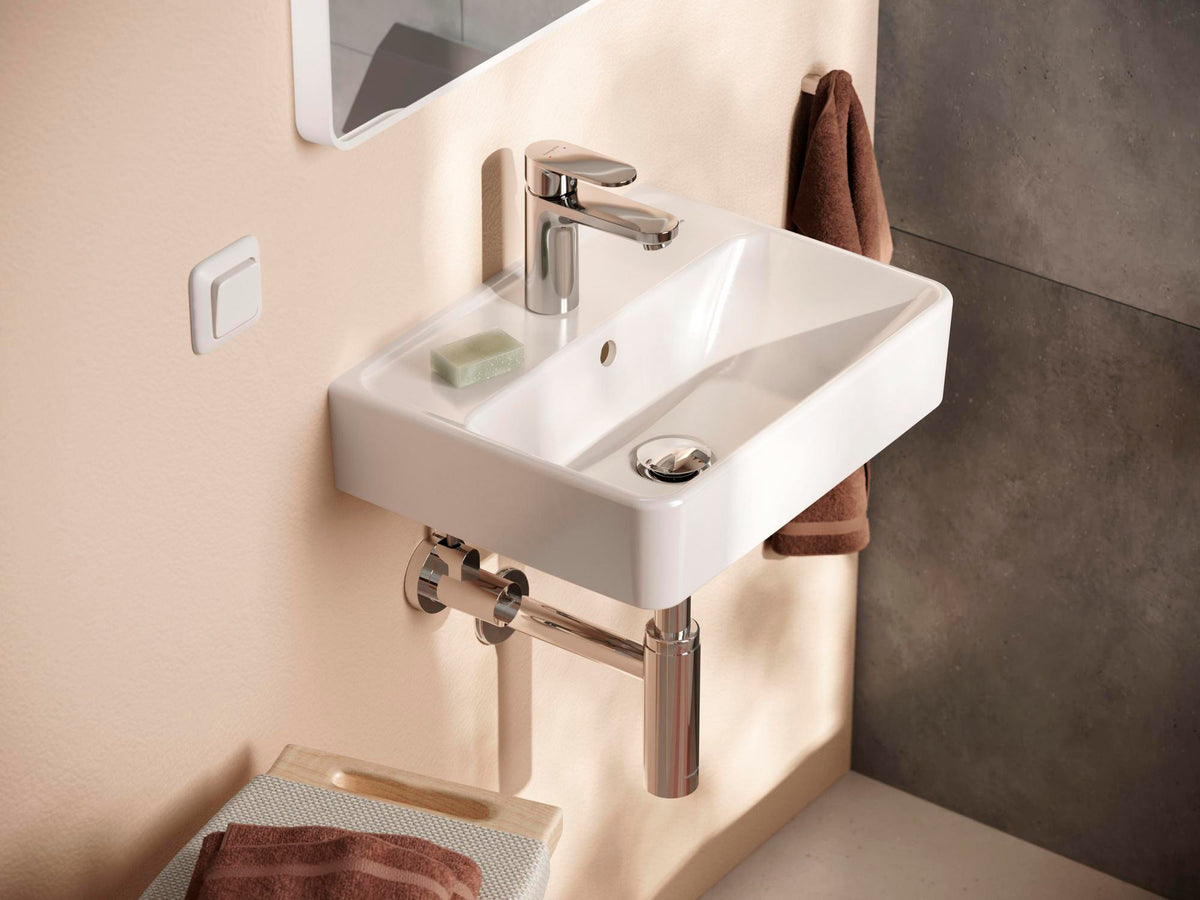 Hansgrohe Xanuia Q Handwaschbecken 360 mm Weiß mit Hahnloch und Überlauf, Keramik