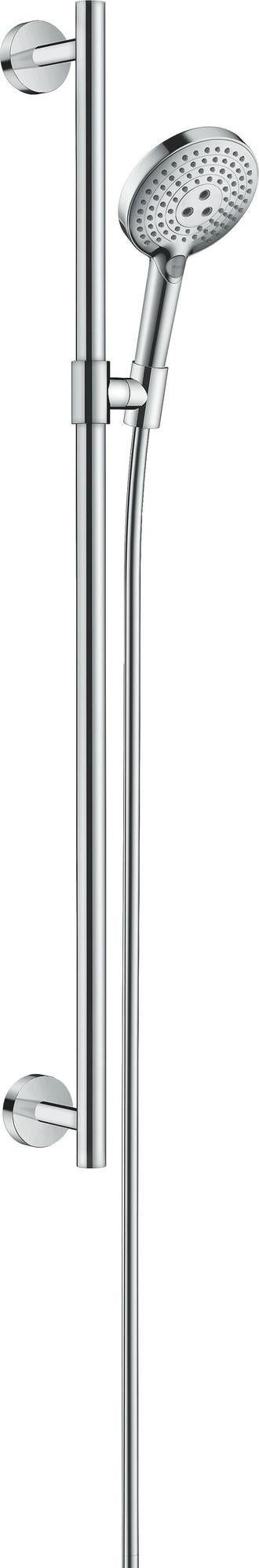 HANSGROHE Raindance Select S 120 Brauseset mit Unica Comfort Stange, 3 Strahlarten, Chrom