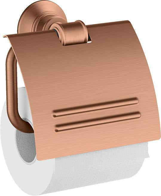 AXOR MONTREUX Papierrollenhalter Wandmontage Chrom – Metall, mit Deckel, verdeckte Befestigung