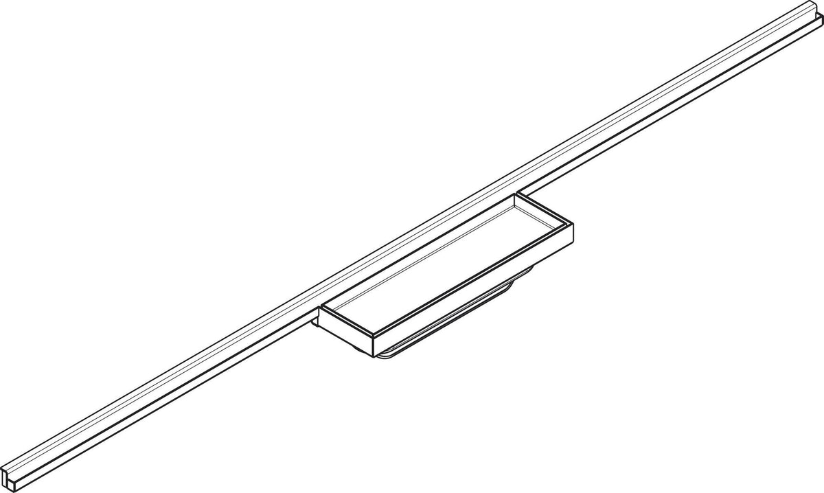 HANSGROHE RainDrain Minimalistic Duschrinne 700 mm chrom, befliesbar, Dryphon, wandangebunden