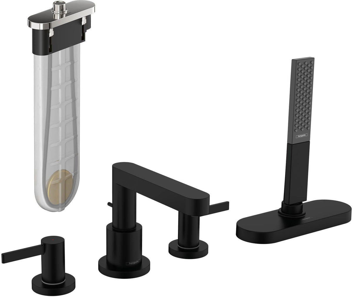 HANSGROHE Finoris Fertigmontageset 4-Loch-Wannenrandarmatur mit sBox in Chrom