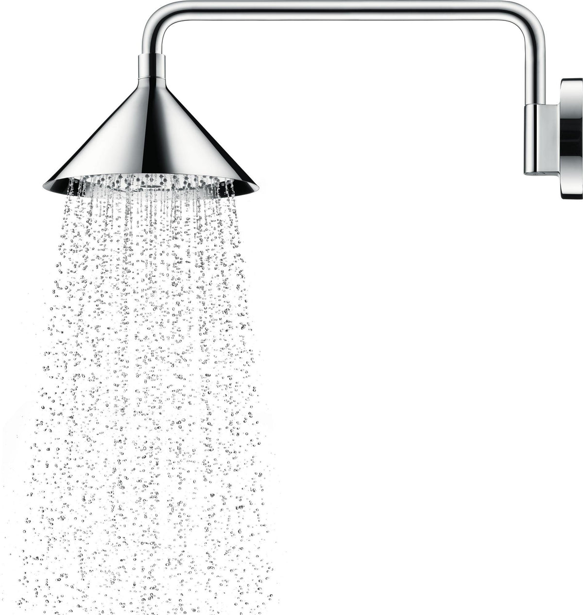 AXOR Kopfbrause 240 2jet von Hansgrohe – 279 mm, Chrom, 2 Strahlarten, Wandmontage