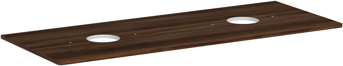HANSGROHE Xelu Q Konsole 1360 mm weiß hochglanz mit 2 Ausschnitten ohne Hahnloch