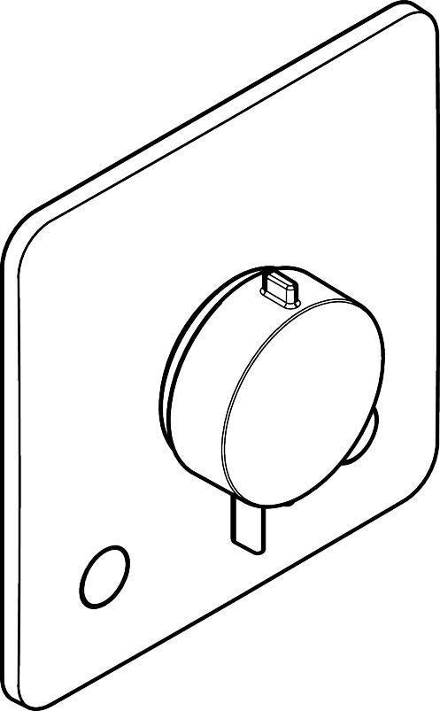 HANSGROHE Ecostat Comfort Q Thermostat UP Fertigset für 2 Verbraucher – Temperatur- und Volumensteuerung