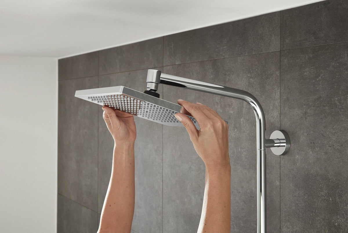 HANSGROHE Showerpipe CROMETTA E 240 Chrom mit Thermostat Ecostat 1001 CL – Duschsystem