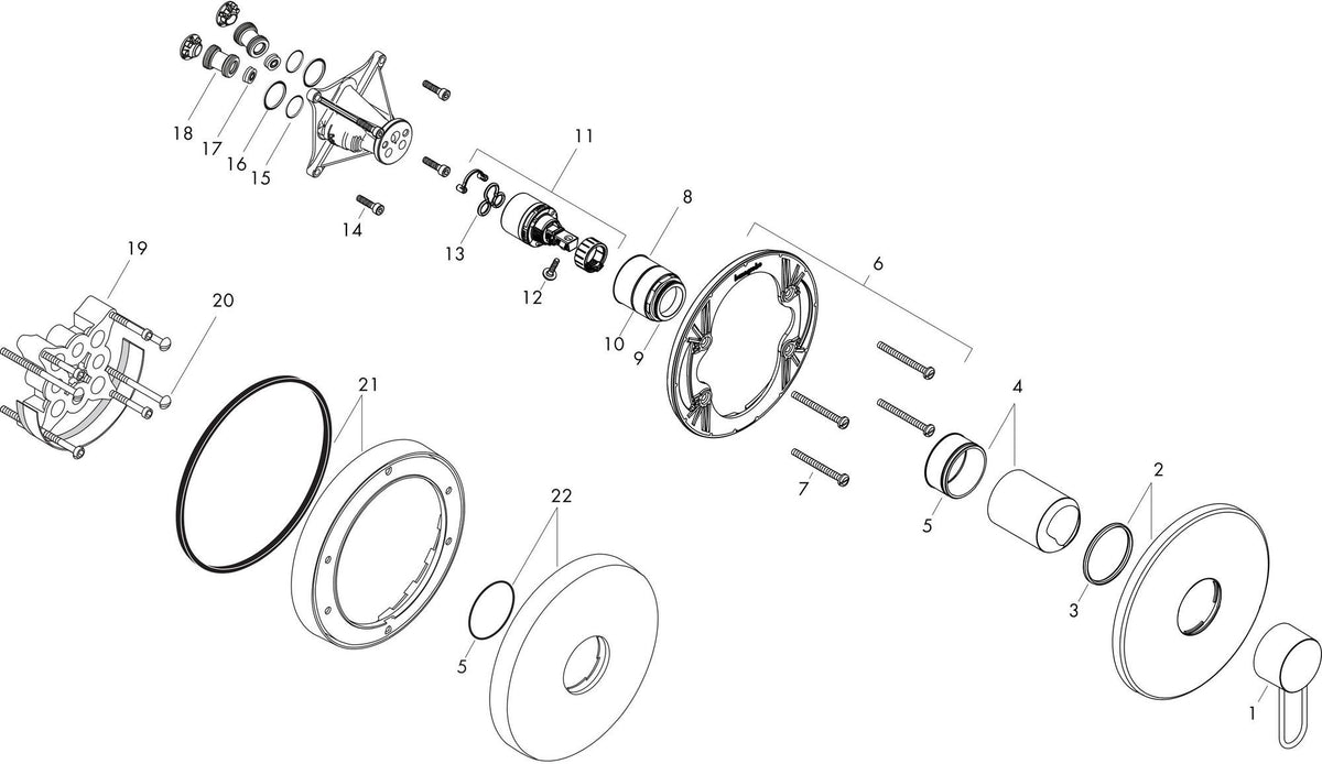 AXOR UNO UP Einhebel-Brausemischer mit Bügelgriff, Chrom – HANSGROHE