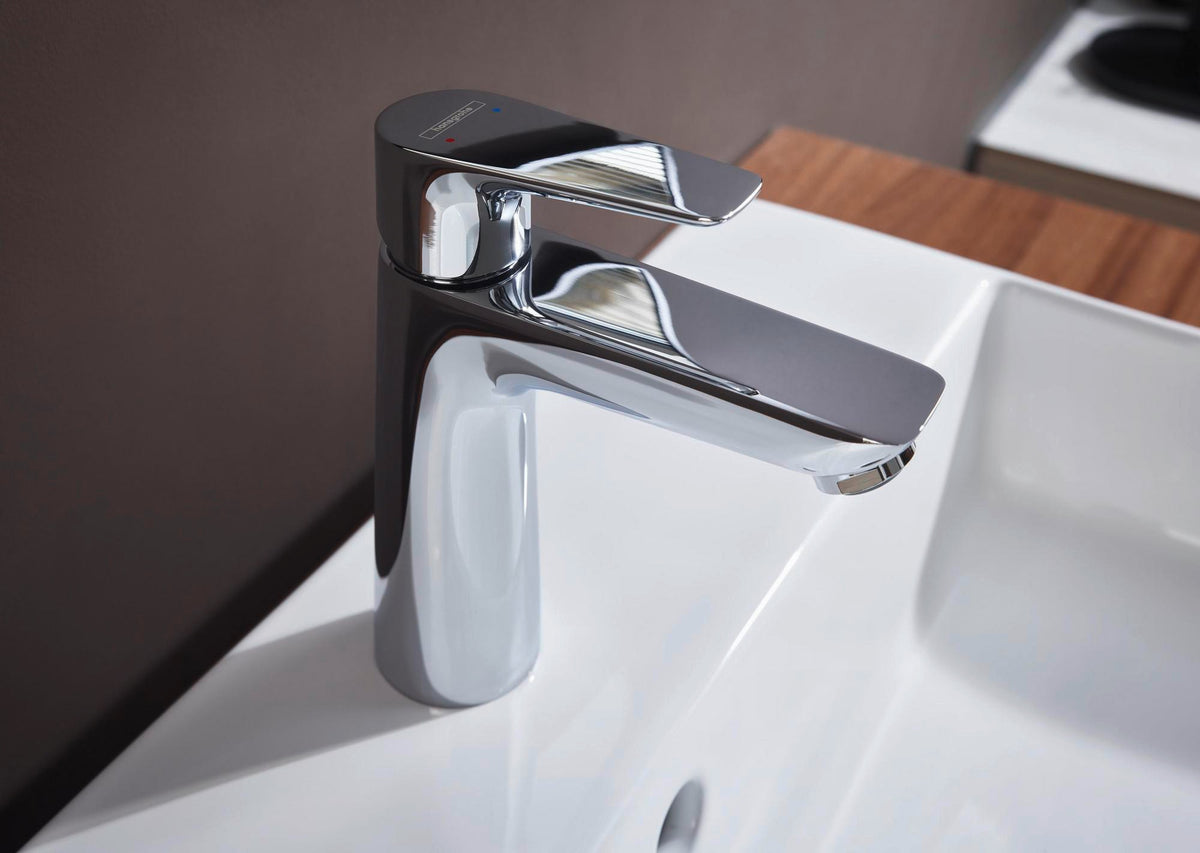 HANSGROHE Talis E Einhebel-Waschtischmischer 110 mit Ablaufgarnitur, chrom – ComfortZone, 5 l/min
