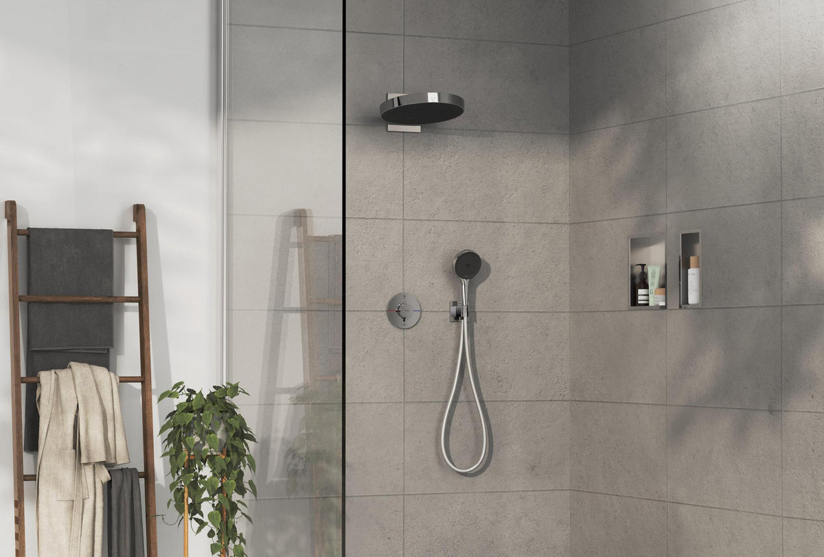 HANSGROHE ShowerSelect Comfort S Thermostat Fertigmontageset Unterputz Chrom für 2 Verbraucher