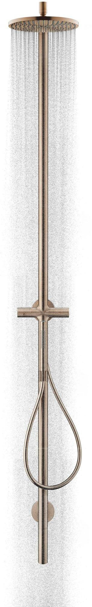 AXOR STARCK Duschsäule mit Kopfbrause 240, 1 Jet, polished gold optic – PowderRain