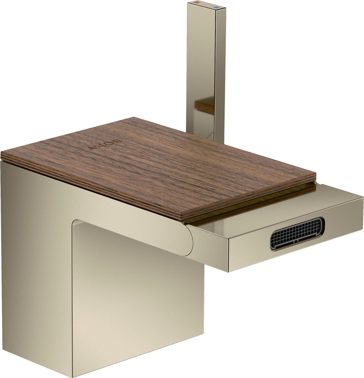 AXOR MyEdition Platte 150 in Leder – Abnehmbare Design-Abdeckung für Waschtischarmaturen