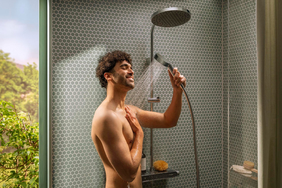 HANSGROHE Handbrause Activera Select S 95 2jet EcoSmart Chrom – 2 Strahlarten, Select-Taste, QuickClean+