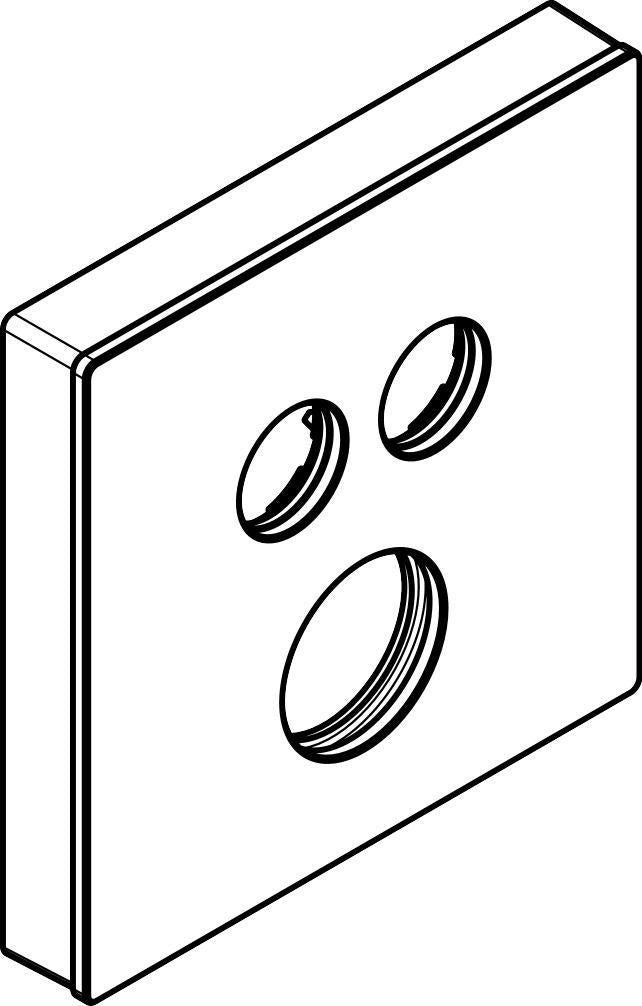 Hansgrohe Rosette Shower Select 155x155 mm Glas-Thermostat UP 2 Verbraucher weiß/chrom