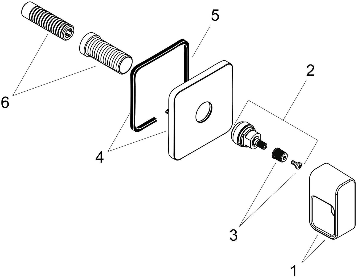 AXOR URQUIOLA Abstellventil DN 15/DN 20 Unterputz, chrom – Einbauabsperrventil