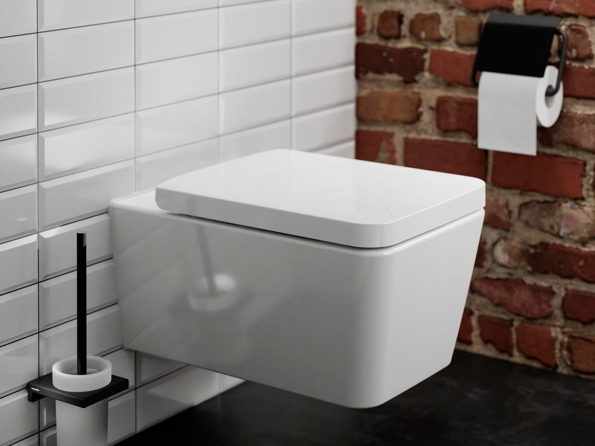 HANSGROHE Wand-WC EluPura Q weiß mit HygienEffect – spülrandlos, 4,5 Liter, inkl. Schallschutzmatte