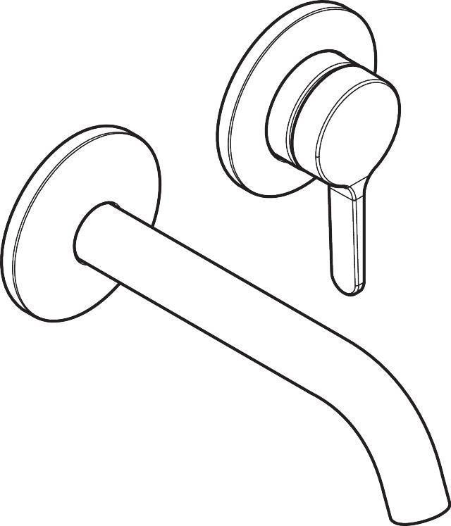 AXOR One Einhebel-Waschtischmischer Unterputz 160 mm mit Hebelgriff von Hansgrohe – verchromt