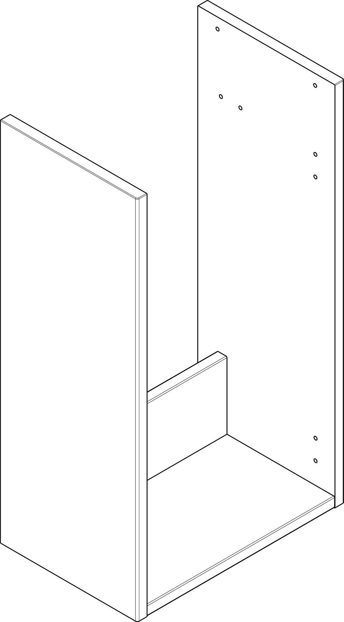 HANSGROHE HG Korpus WXTQ034 rechts XELU Q DGM – Passgenauer Ersatzkorpus für Xelu Q Badmöbel