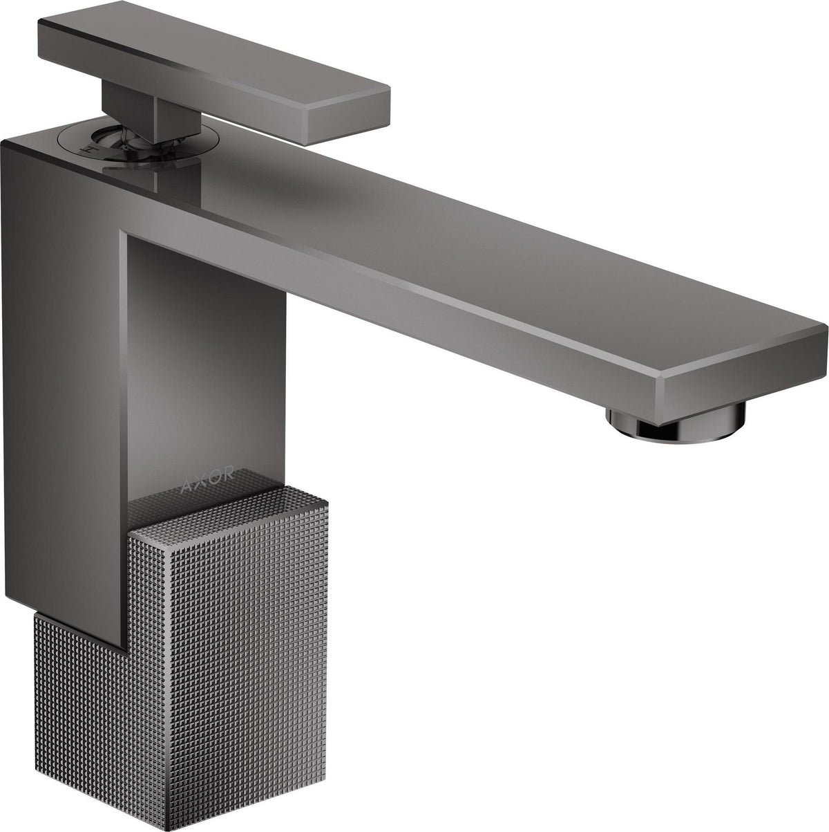 AXOR Edge Waschtischmischer 130 Diamantschliff Chrom – Einhebelmischer mit Push-Open