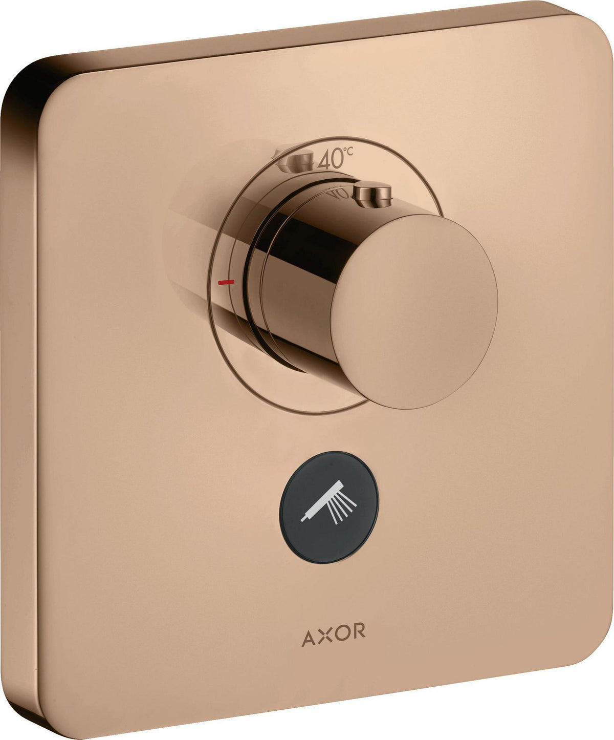 AXOR ShowerSelect Soft Highflow Thermostatbatterie für 1 Verbraucher – Chrom, quadratisch, Select-Button