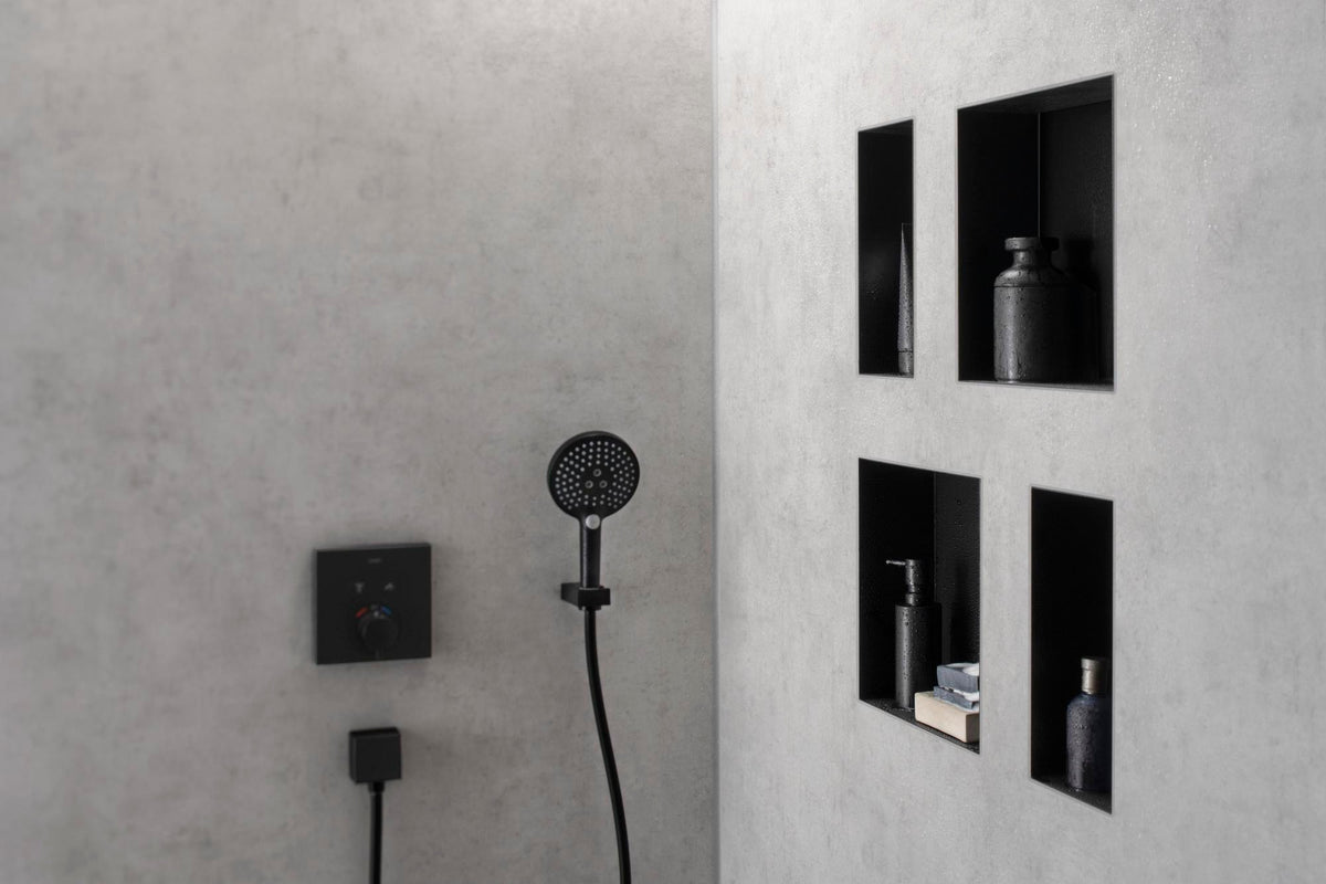 HANSGROHE XtraStoris Minimalistic Wandnische rahmenlos mattschwarz 300x150x100 mm
