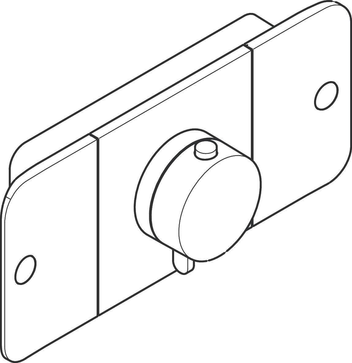 AXOR One Thermostatmodul für 2 Verbraucher mit Select-Tasten und Eco-Funktion – Chrom