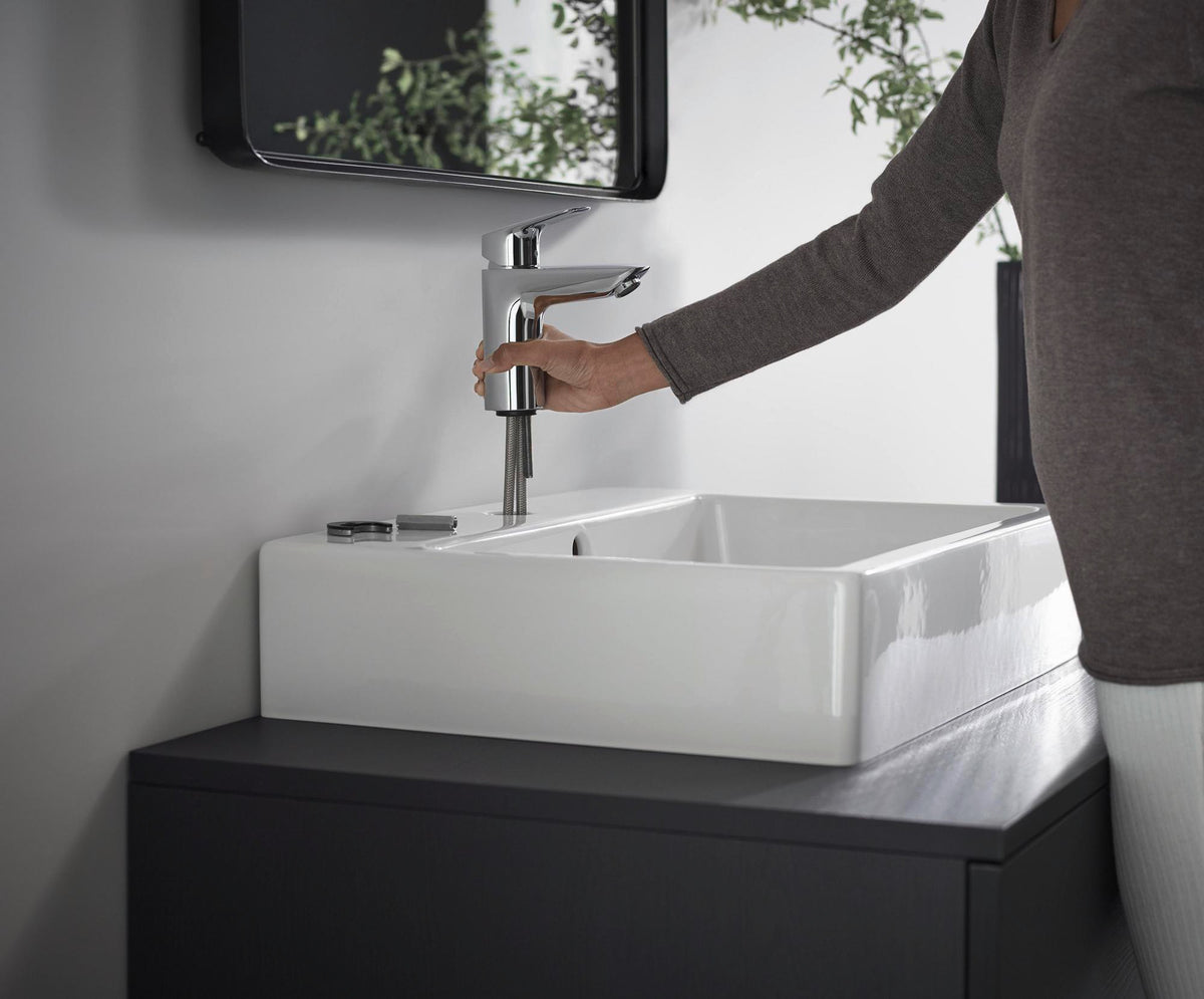 HANSGROHE Logis Einhebel-Waschtischmischer 100 mit Zugstangen-Ablaufgarnitur, chrom