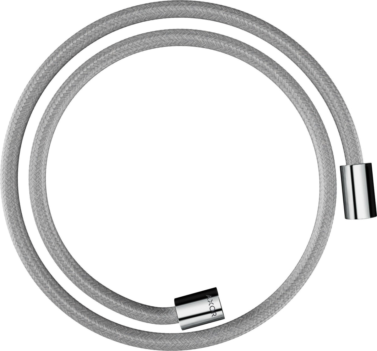 AXOR ShowerSolutions Textilbrauseschlauch 125 cm, chrom – recyceltes PET, knickgeschützt